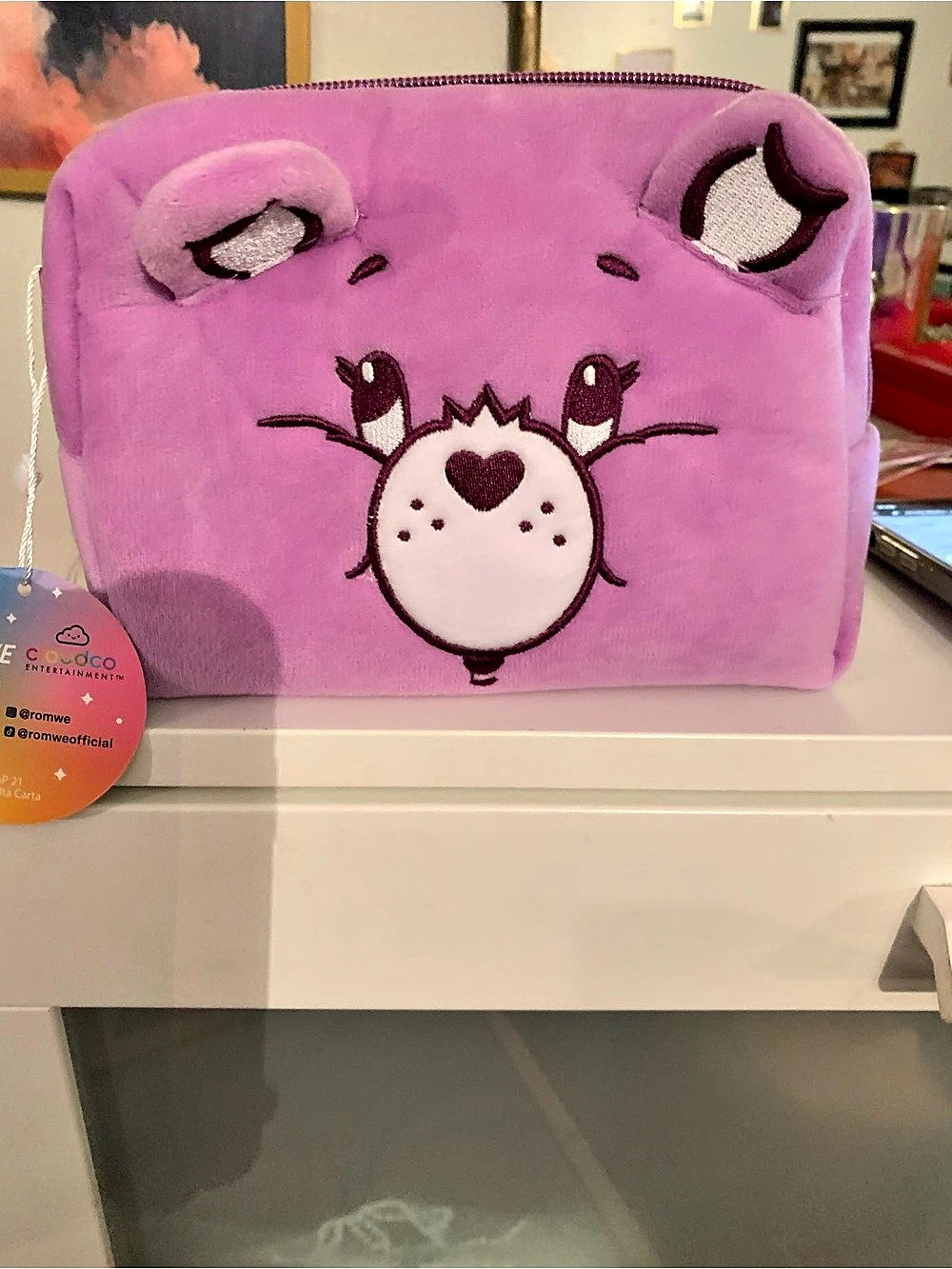 Kipling Purple Character Cosmetic Bag NWT
